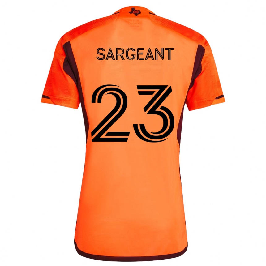 Kinder Fußball Kieran Sargeant #23 Orange Schwarz Heimtrikot Trikot 2024/25 T-Shirt Luxemburg