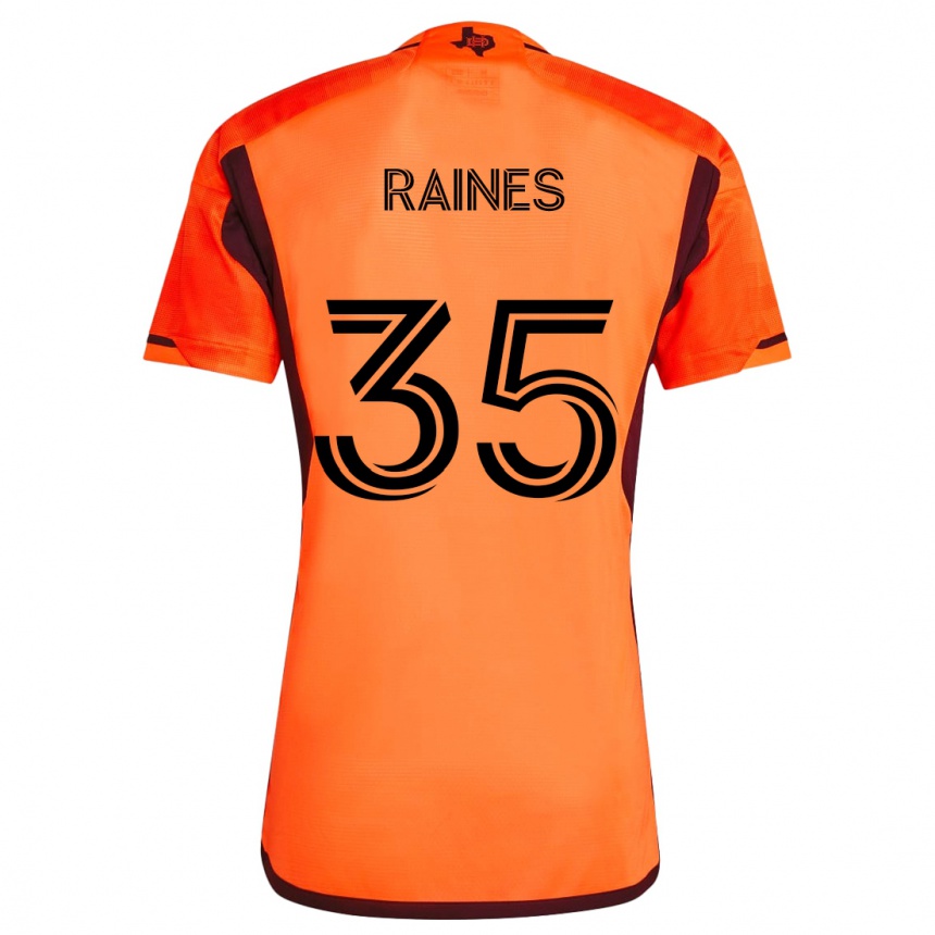 Kinder Fußball Brooklyn Raines #35 Orange Schwarz Heimtrikot Trikot 2024/25 T-Shirt Luxemburg