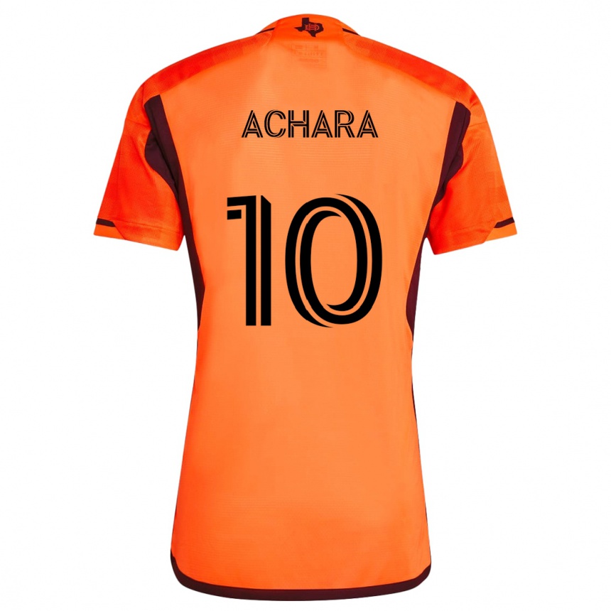 Kinder Fußball Ifunanyachi Achara #10 Orange Schwarz Heimtrikot Trikot 2024/25 T-Shirt Luxemburg