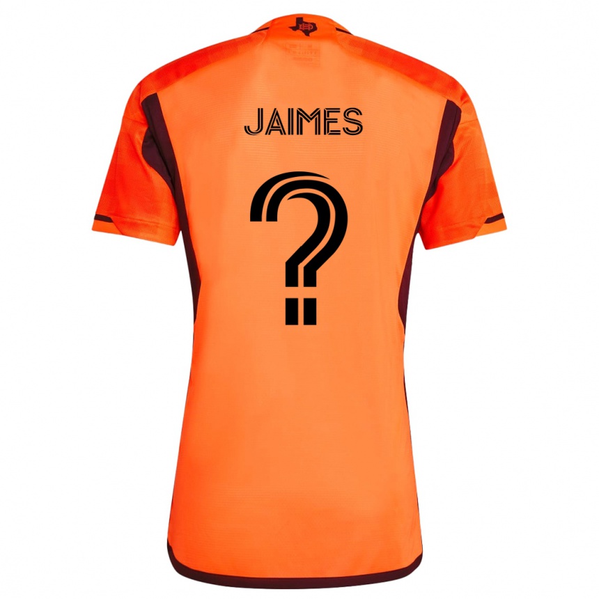 Kinder Fußball Angel Jaimes #0 Orange Schwarz Heimtrikot Trikot 2024/25 T-Shirt Luxemburg