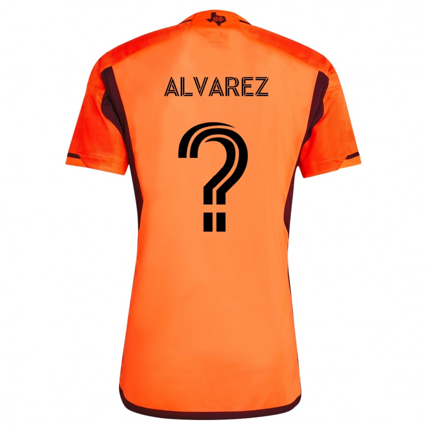 Kinder Fußball Gianmarco Alvarez #0 Orange Schwarz Heimtrikot Trikot 2024/25 T-Shirt Luxemburg