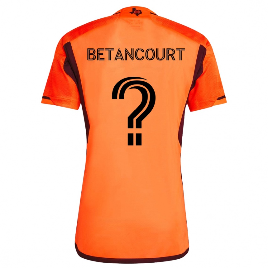 Kinder Fußball Noah Betancourt #0 Orange Schwarz Heimtrikot Trikot 2024/25 T-Shirt Luxemburg