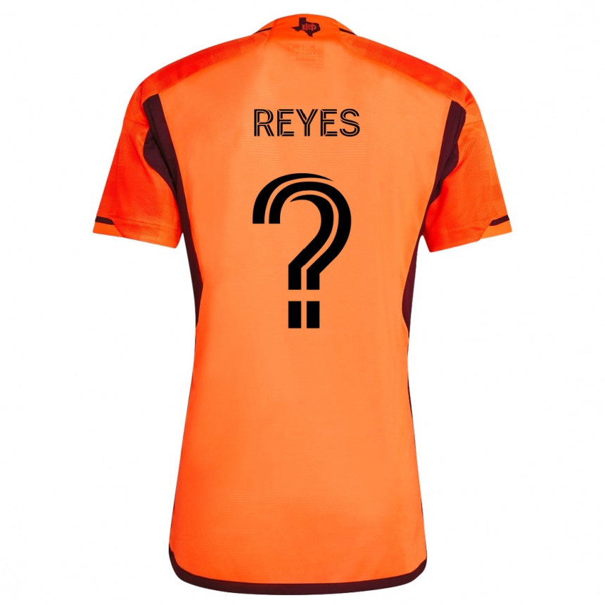 Kinder Fußball Dylan Reyes #0 Orange Schwarz Heimtrikot Trikot 2024/25 T-Shirt Luxemburg