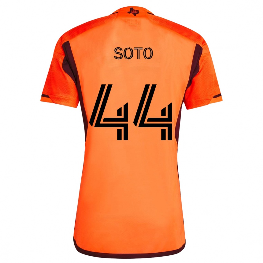 Kinder Fußball Ezekiel Soto #44 Orange Schwarz Heimtrikot Trikot 2024/25 T-Shirt Luxemburg