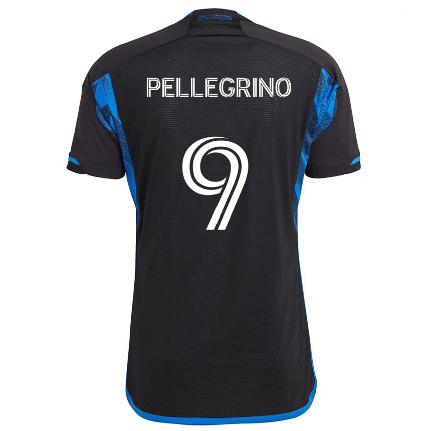 Kinder Fußball Amahl Pellegrino #9 Blau Schwarz Heimtrikot Trikot 2024/25 T-Shirt Luxemburg