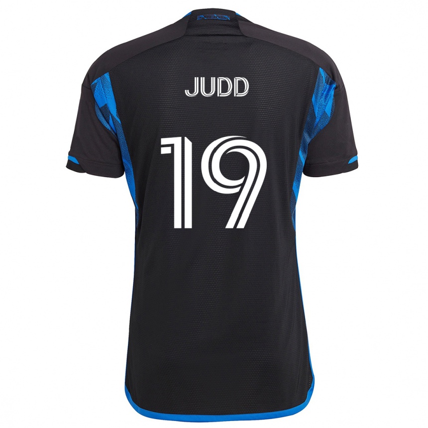 Kinder Fußball Preston Judd #19 Blau Schwarz Heimtrikot Trikot 2024/25 T-Shirt Luxemburg