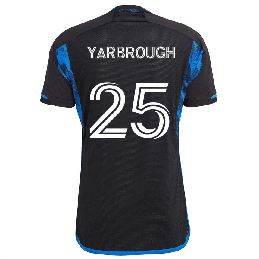 Kinder Fußball William Yarbrough #25 Blau Schwarz Heimtrikot Trikot 2024/25 T-Shirt Luxemburg