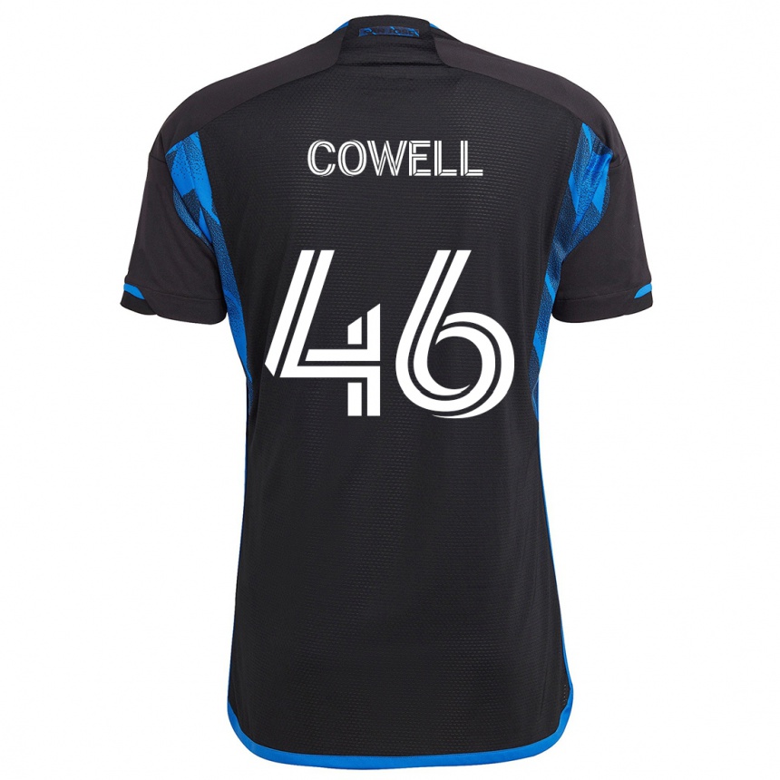 Kinder Fußball Chance Cowell #46 Blau Schwarz Heimtrikot Trikot 2024/25 T-Shirt Luxemburg