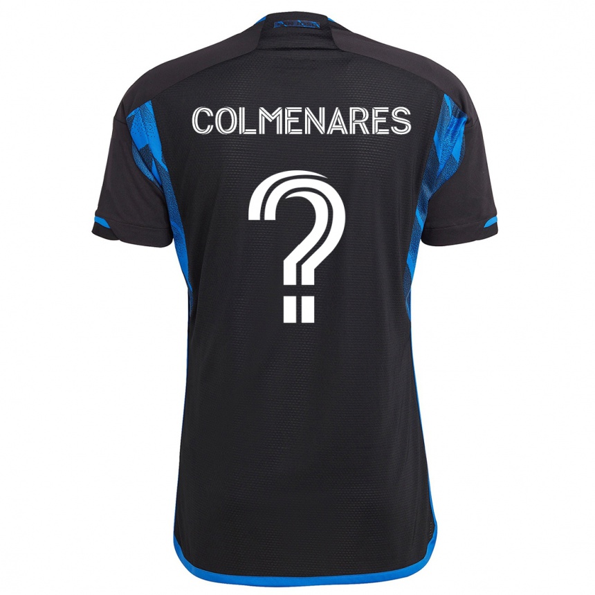 Kinder Fußball Mateo Colmenares #0 Blau Schwarz Heimtrikot Trikot 2024/25 T-Shirt Luxemburg