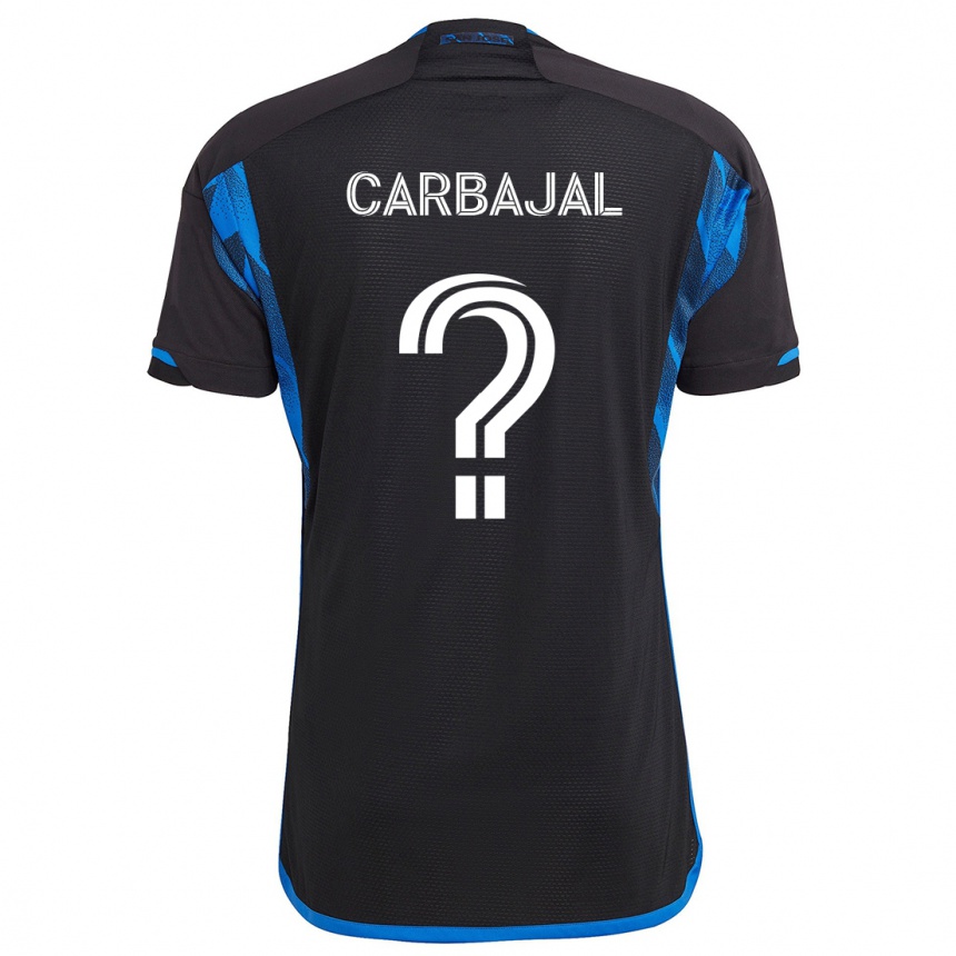 Kinder Fußball Sebastian Carbajal #0 Blau Schwarz Heimtrikot Trikot 2024/25 T-Shirt Luxemburg