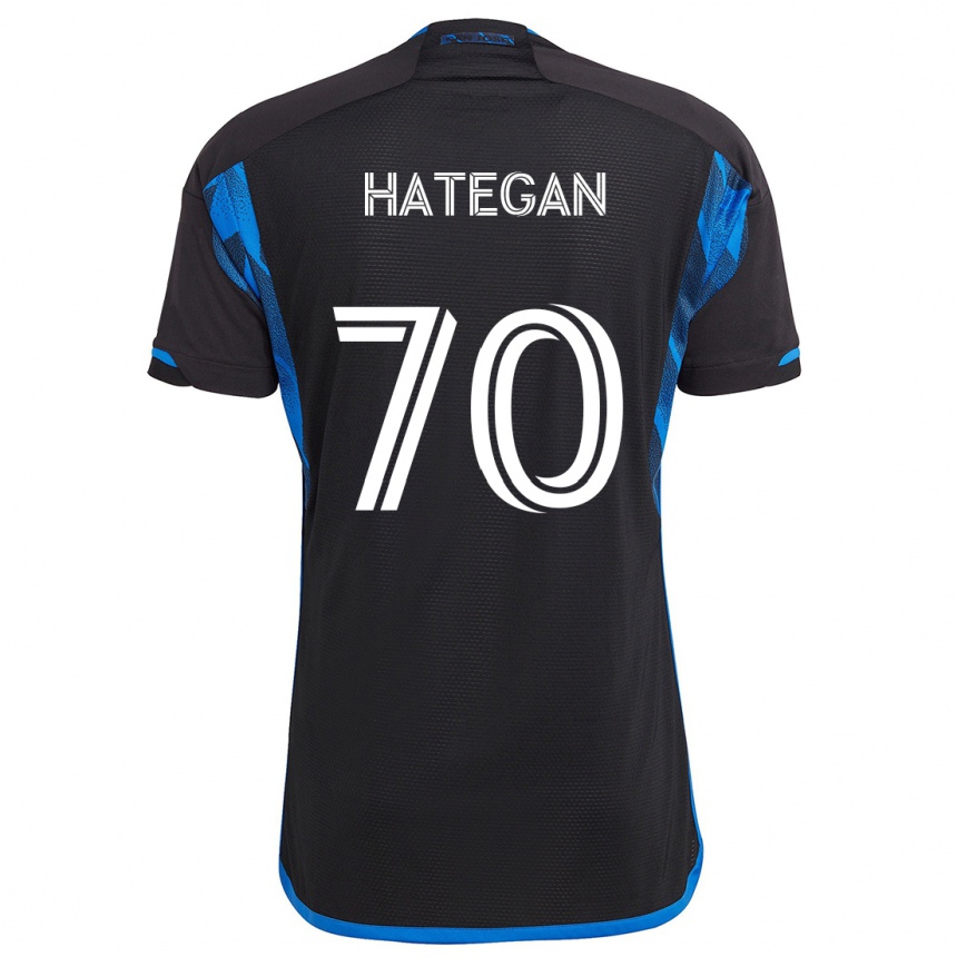 Kinder Fußball Roberto Hategan #70 Blau Schwarz Heimtrikot Trikot 2024/25 T-Shirt Luxemburg