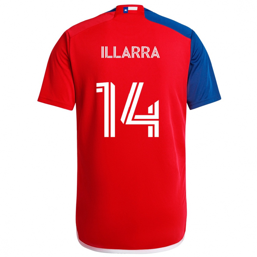 Kinder Fußball Asier Illarramendi #14 Blau Rot Heimtrikot Trikot 2024/25 T-Shirt Luxemburg