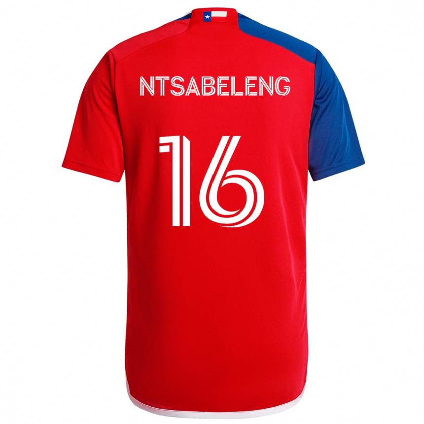 Kinder Fußball Tsiki Ntsabeleng #16 Blau Rot Heimtrikot Trikot 2024/25 T-Shirt Luxemburg