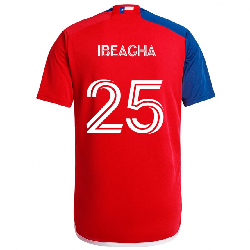 Kinder Fußball Sebastien Ibeagha #25 Blau Rot Heimtrikot Trikot 2024/25 T-Shirt Luxemburg