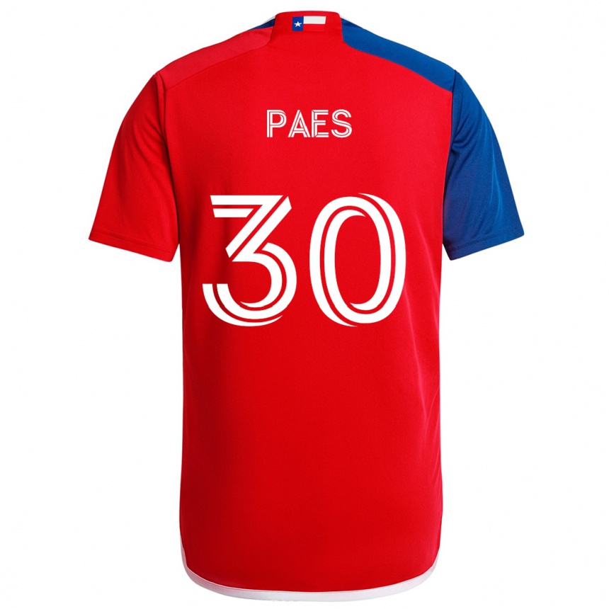 Kinder Fußball Maarten Paes #30 Blau Rot Heimtrikot Trikot 2024/25 T-Shirt Luxemburg