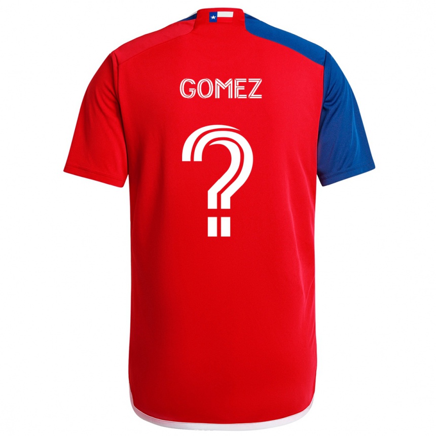 Kinder Fußball Victor Gomez #0 Blau Rot Heimtrikot Trikot 2024/25 T-Shirt Luxemburg