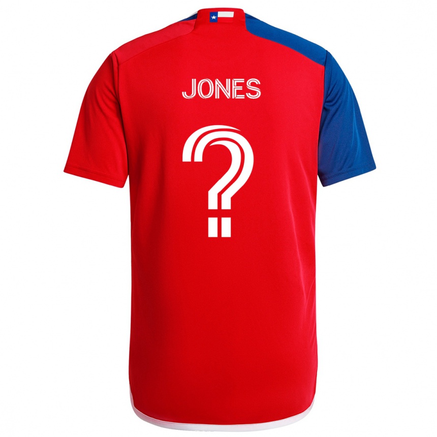 Kinder Fußball Jordan Jones #0 Blau Rot Heimtrikot Trikot 2024/25 T-Shirt Luxemburg