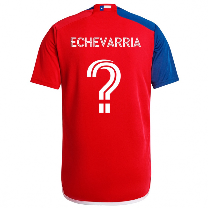 Kinder Fußball Diego Echevarria #0 Blau Rot Heimtrikot Trikot 2024/25 T-Shirt Luxemburg