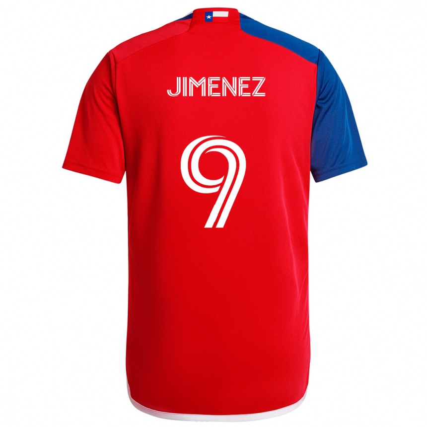 Kinder Fußball Jesús Jiménez #9 Blau Rot Heimtrikot Trikot 2024/25 T-Shirt Luxemburg