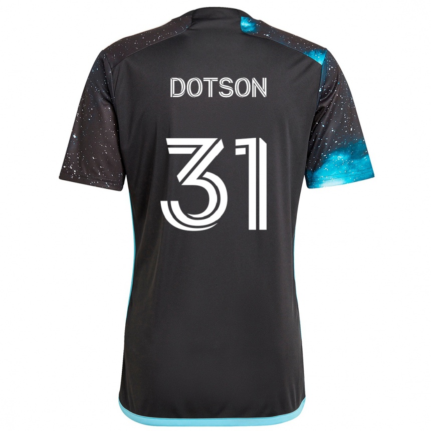 Kinder Fußball Hassani Dotson #31 Schwarz Blau Heimtrikot Trikot 2024/25 T-Shirt Luxemburg