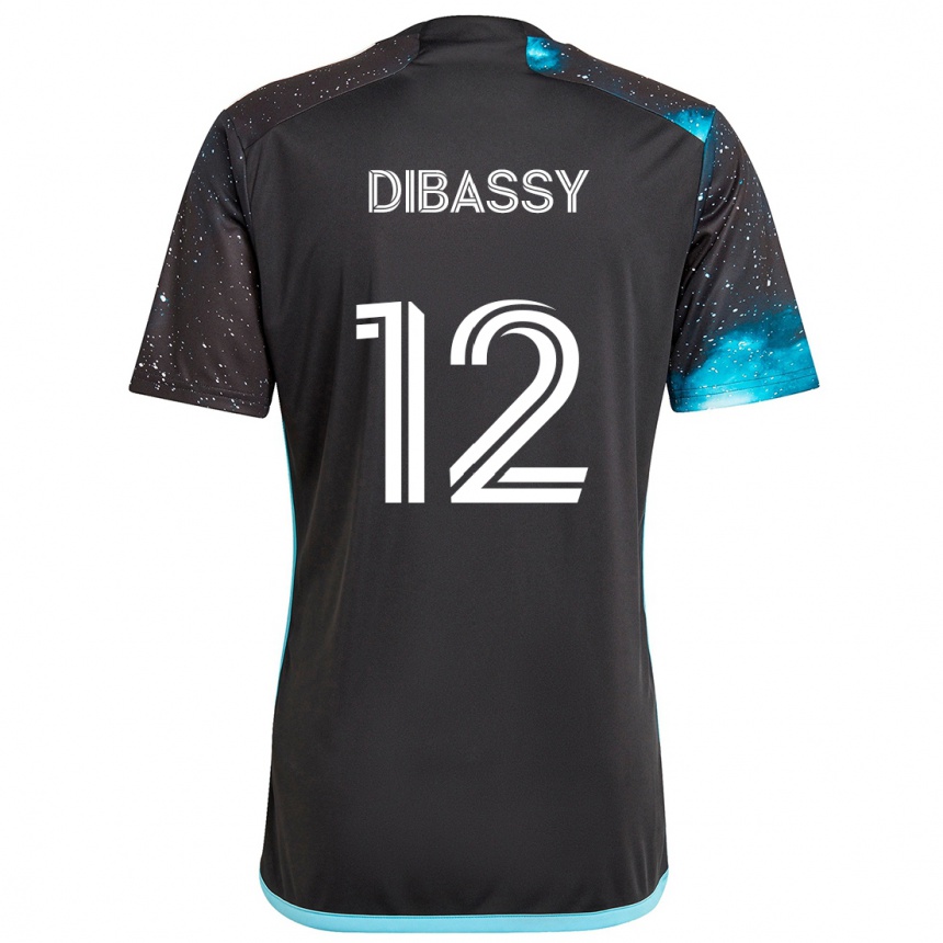 Kinder Fußball Bakaye Dibassy #12 Schwarz Blau Heimtrikot Trikot 2024/25 T-Shirt Luxemburg