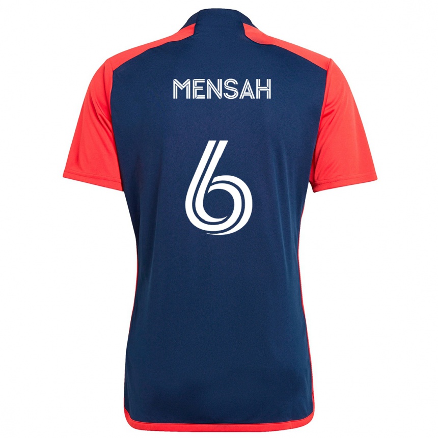 Kinder Fußball Jonathan Mensah #6 Blau Rot Heimtrikot Trikot 2024/25 T-Shirt Luxemburg