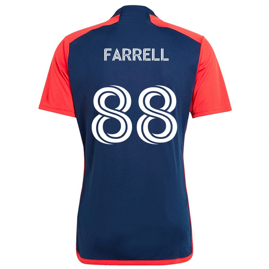 Kinder Fußball Andrew Farrell #88 Blau Rot Heimtrikot Trikot 2024/25 T-Shirt Luxemburg