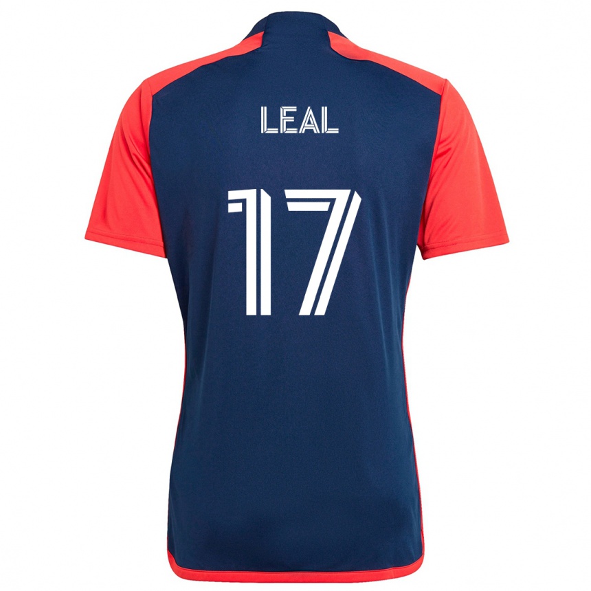 Kinder Fußball Patrick Leal #17 Blau Rot Heimtrikot Trikot 2024/25 T-Shirt Luxemburg