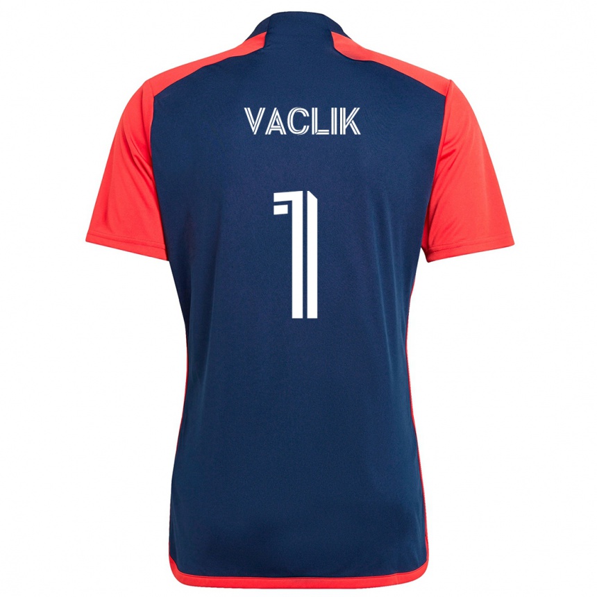 Kinder Fußball Tomas Vaclik #1 Blau Rot Heimtrikot Trikot 2024/25 T-Shirt Luxemburg