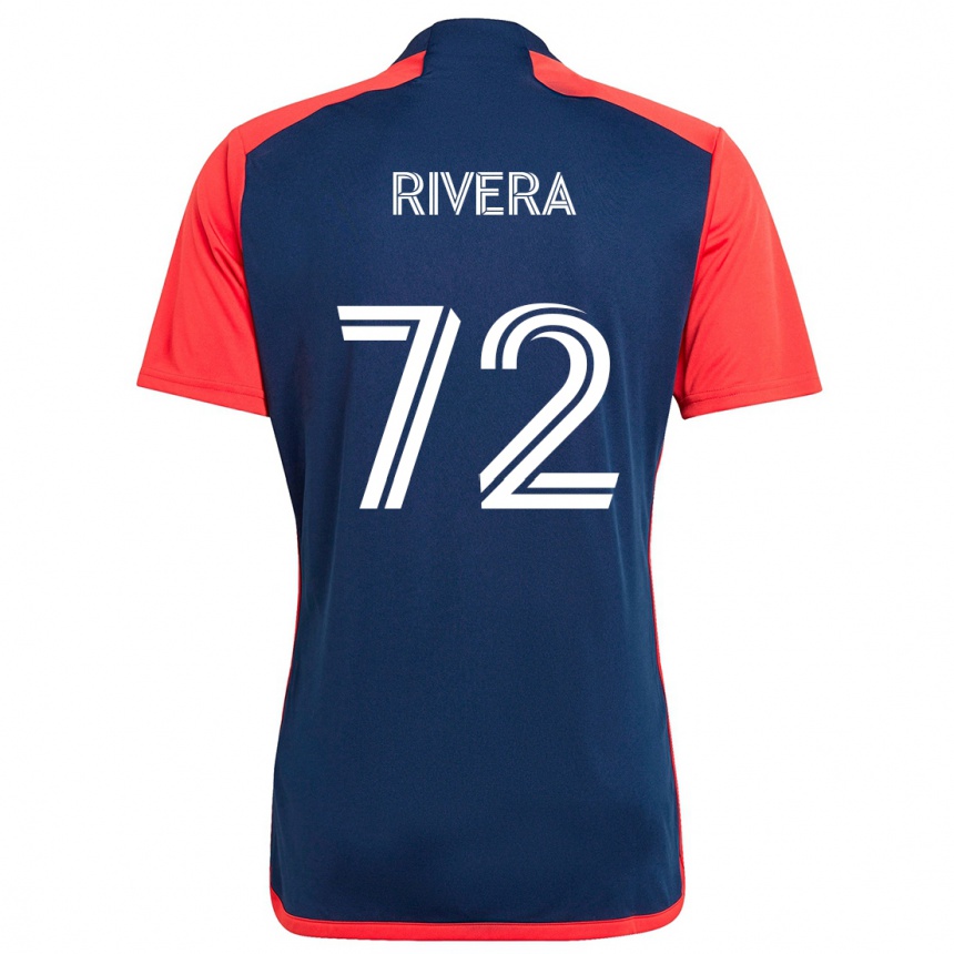 Kinder Fußball Damián Rivera #72 Blau Rot Heimtrikot Trikot 2024/25 T-Shirt Luxemburg