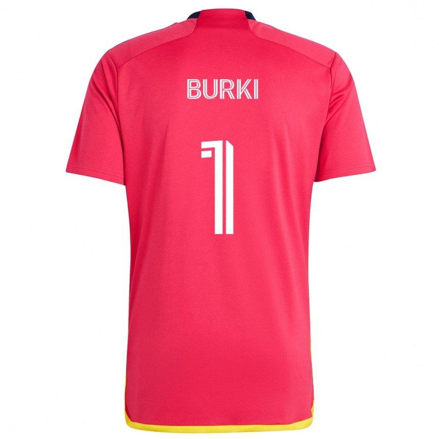 Kinder Fußball Roman Bürki #1 Rot Blau Heimtrikot Trikot 2024/25 T-Shirt Luxemburg