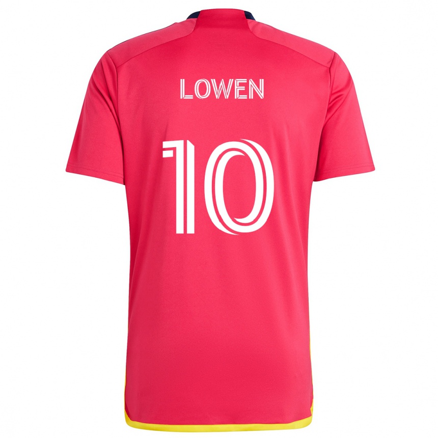 Kinder Fußball Eduard Löwen #10 Rot Blau Heimtrikot Trikot 2024/25 T-Shirt Luxemburg