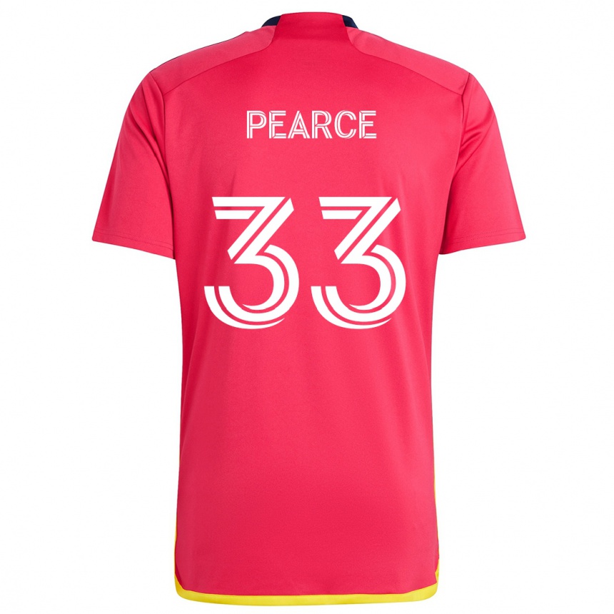 Kinder Fußball Tyson Pearce #33 Rot Blau Heimtrikot Trikot 2024/25 T-Shirt Luxemburg