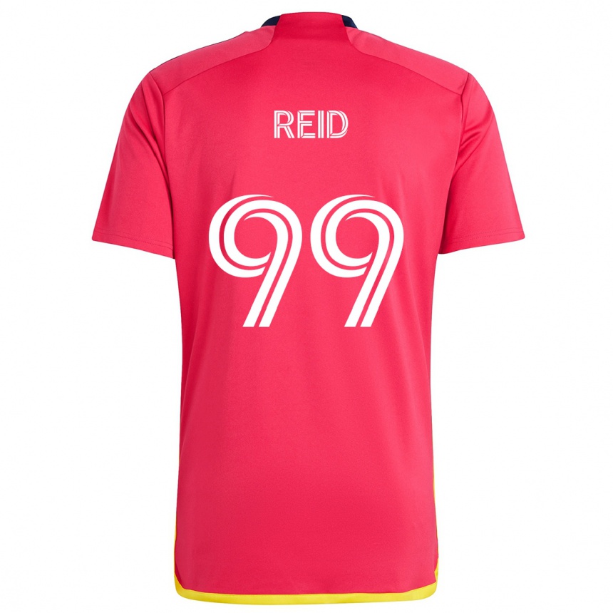 Kinder Fußball Jayden Reid #99 Rot Blau Heimtrikot Trikot 2024/25 T-Shirt Luxemburg