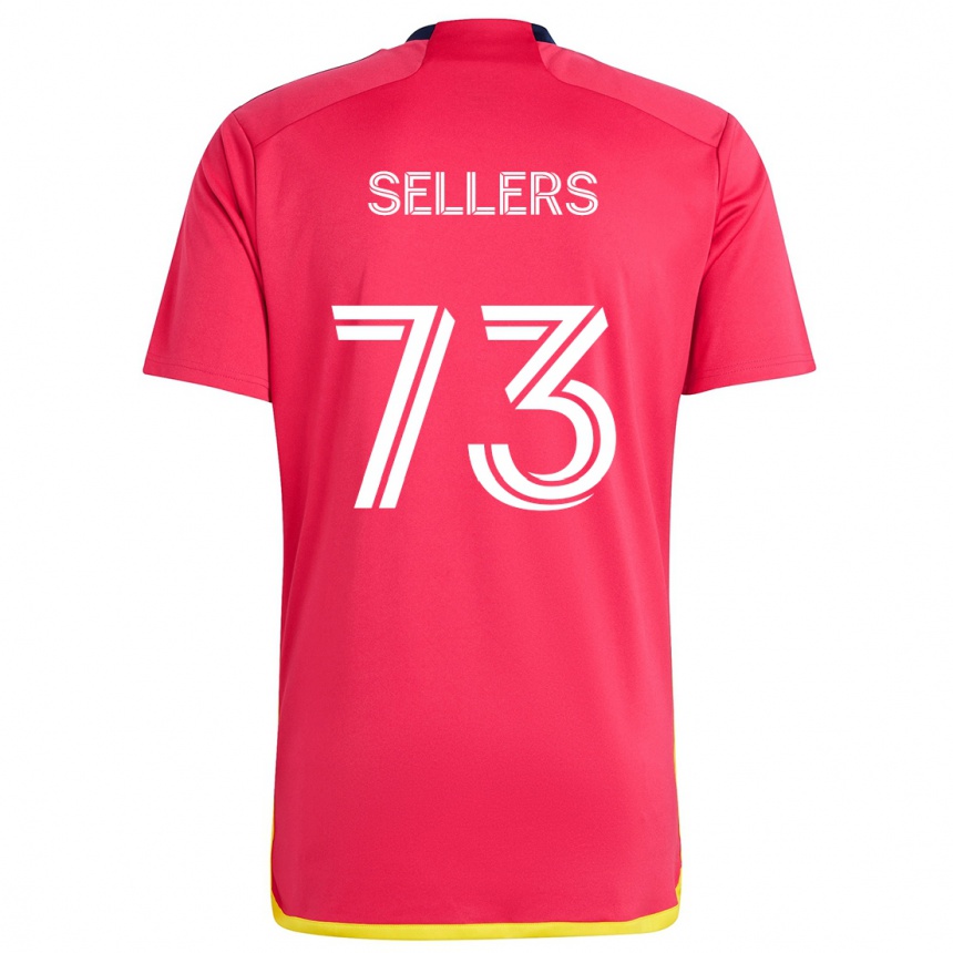 Kinder Fußball Braydon Sellers #73 Rot Blau Heimtrikot Trikot 2024/25 T-Shirt Luxemburg