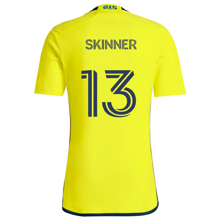 Kinder Fußball Joey Skinner #13 Gelb Blau Heimtrikot Trikot 2024/25 T-Shirt Luxemburg