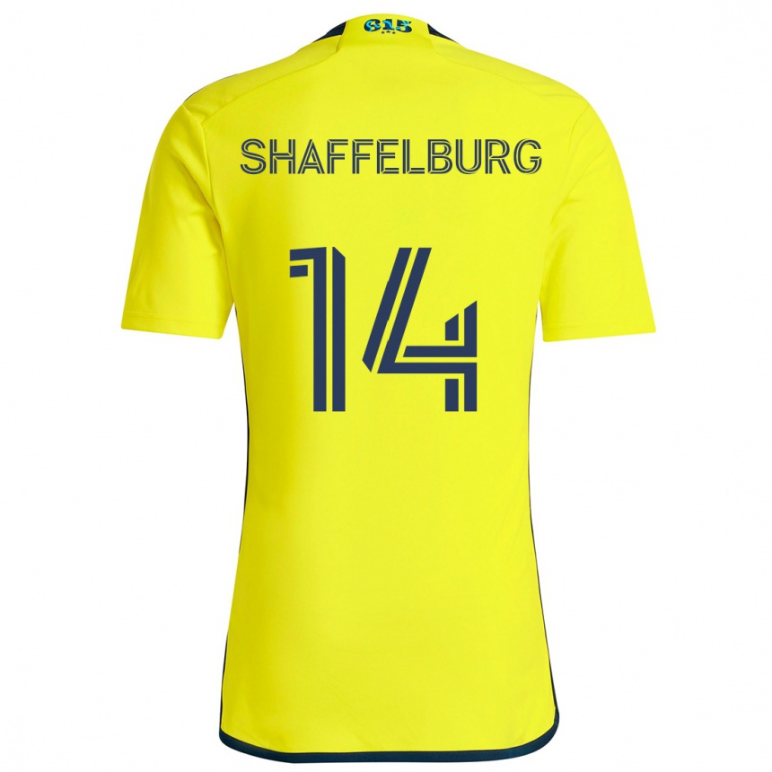 Kinder Fußball Jacob Shaffelburg #14 Gelb Blau Heimtrikot Trikot 2024/25 T-Shirt Luxemburg