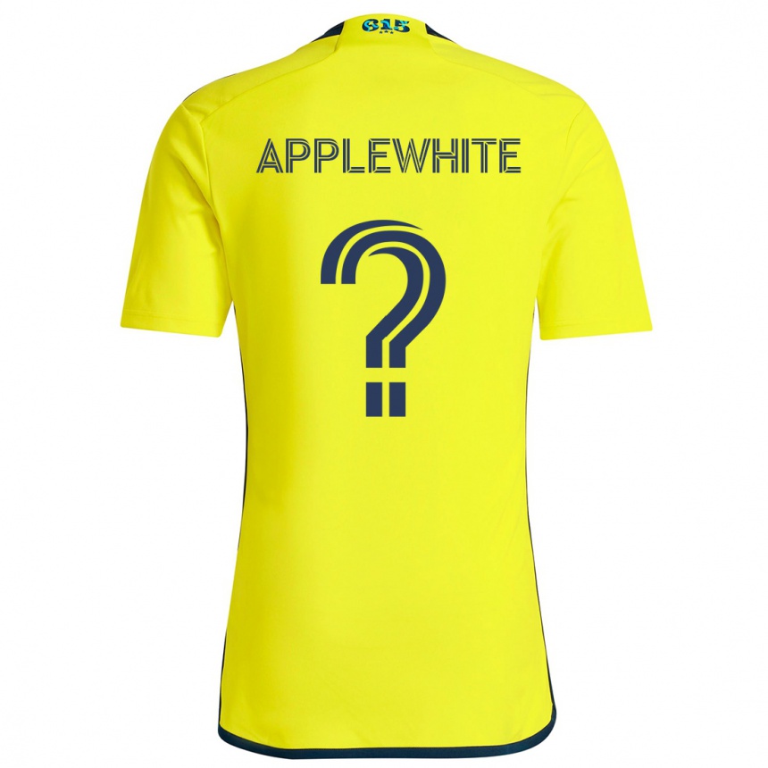 Kinder Fußball Christopher Applewhite #0 Gelb Blau Heimtrikot Trikot 2024/25 T-Shirt Luxemburg