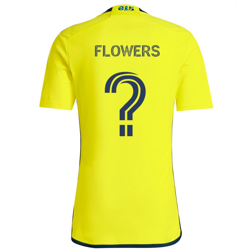 Kinder Fußball Ashton Flowers #0 Gelb Blau Heimtrikot Trikot 2024/25 T-Shirt Luxemburg