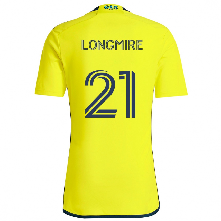 Kinder Fußball Ahmed Longmire #21 Gelb Blau Heimtrikot Trikot 2024/25 T-Shirt Luxemburg