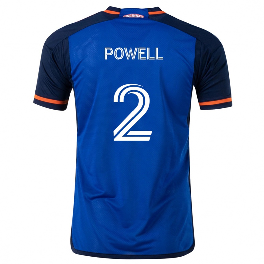 Kinder Fußball Alvas Powell #2 Blau Weiss Heimtrikot Trikot 2024/25 T-Shirt Luxemburg