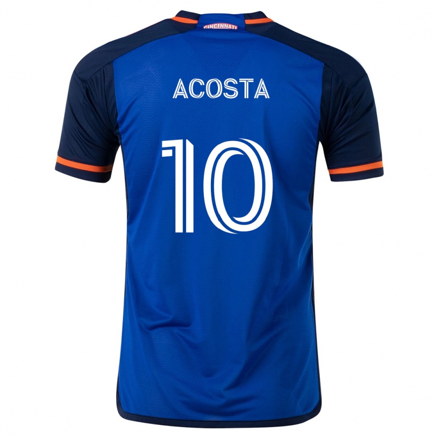 Kinder Fußball Luciano Acosta #10 Blau Weiss Heimtrikot Trikot 2024/25 T-Shirt Luxemburg