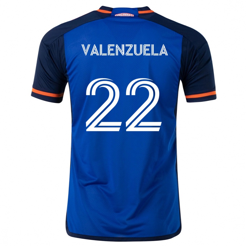 Kinder Fußball Gerardo Valenzuela #22 Blau Weiss Heimtrikot Trikot 2024/25 T-Shirt Luxemburg