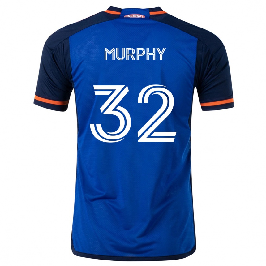 Kinder Fußball Ian Murphy #32 Blau Weiss Heimtrikot Trikot 2024/25 T-Shirt Luxemburg