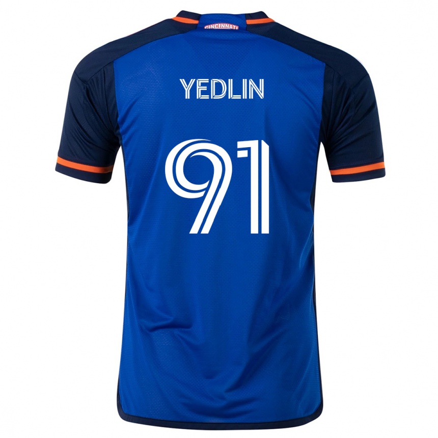 Kinder Fußball Deandre Yedlin #91 Blau Weiss Heimtrikot Trikot 2024/25 T-Shirt Luxemburg