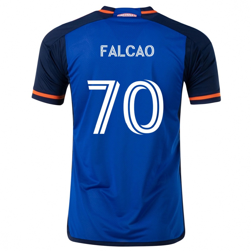 Kinder Fußball Kiano Falcao #70 Blau Weiss Heimtrikot Trikot 2024/25 T-Shirt Luxemburg