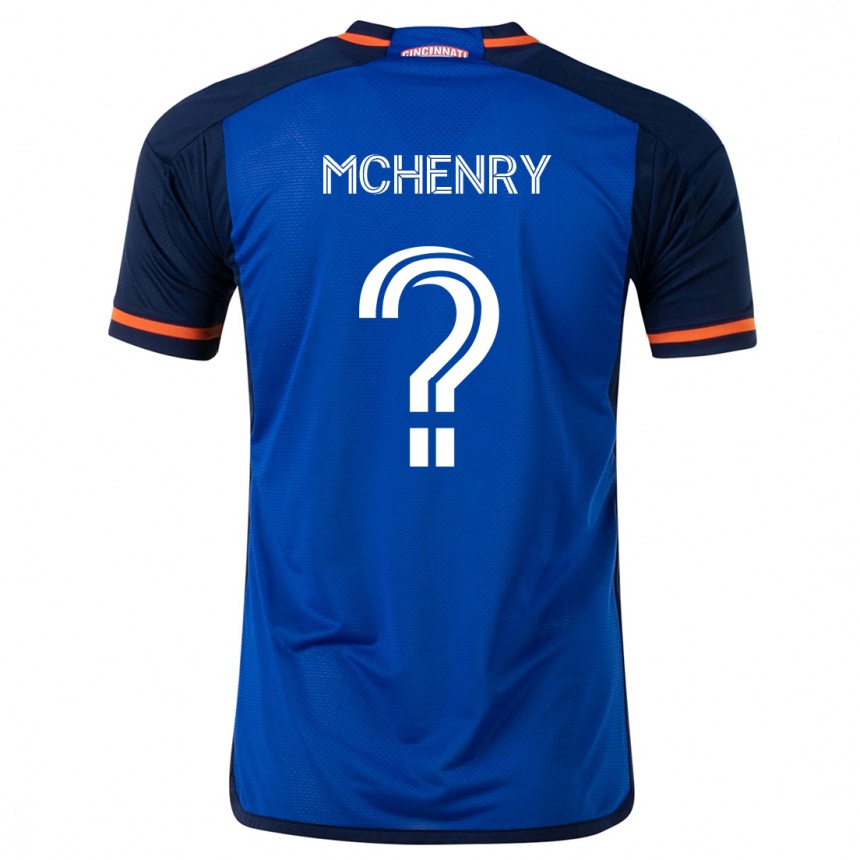 Kinder Fußball Nicholas Mchenry #0 Blau Weiss Heimtrikot Trikot 2024/25 T-Shirt Luxemburg