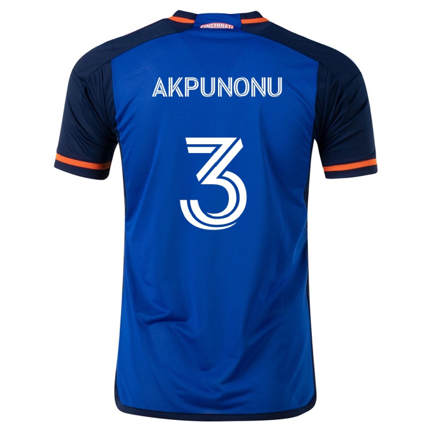 Kinder Fußball Joey Akpunonu #3 Blau Weiss Heimtrikot Trikot 2024/25 T-Shirt Luxemburg