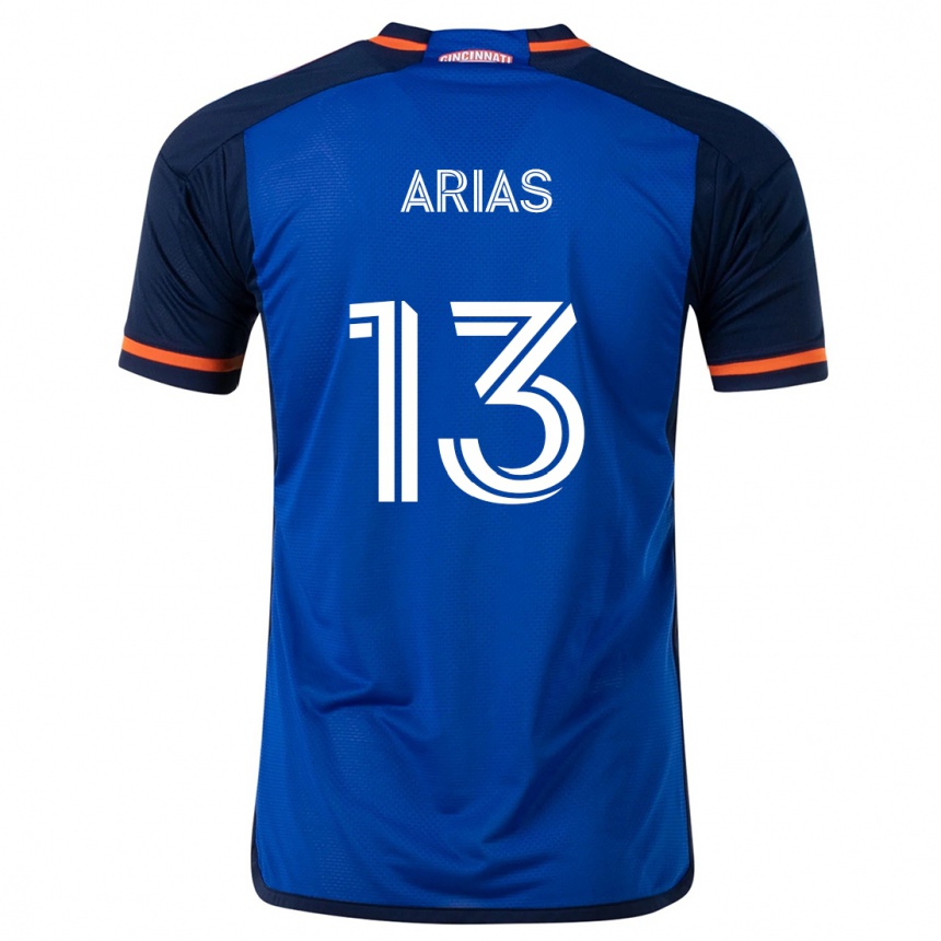 Kinder Fußball Santiago Arias #13 Blau Weiss Heimtrikot Trikot 2024/25 T-Shirt Luxemburg