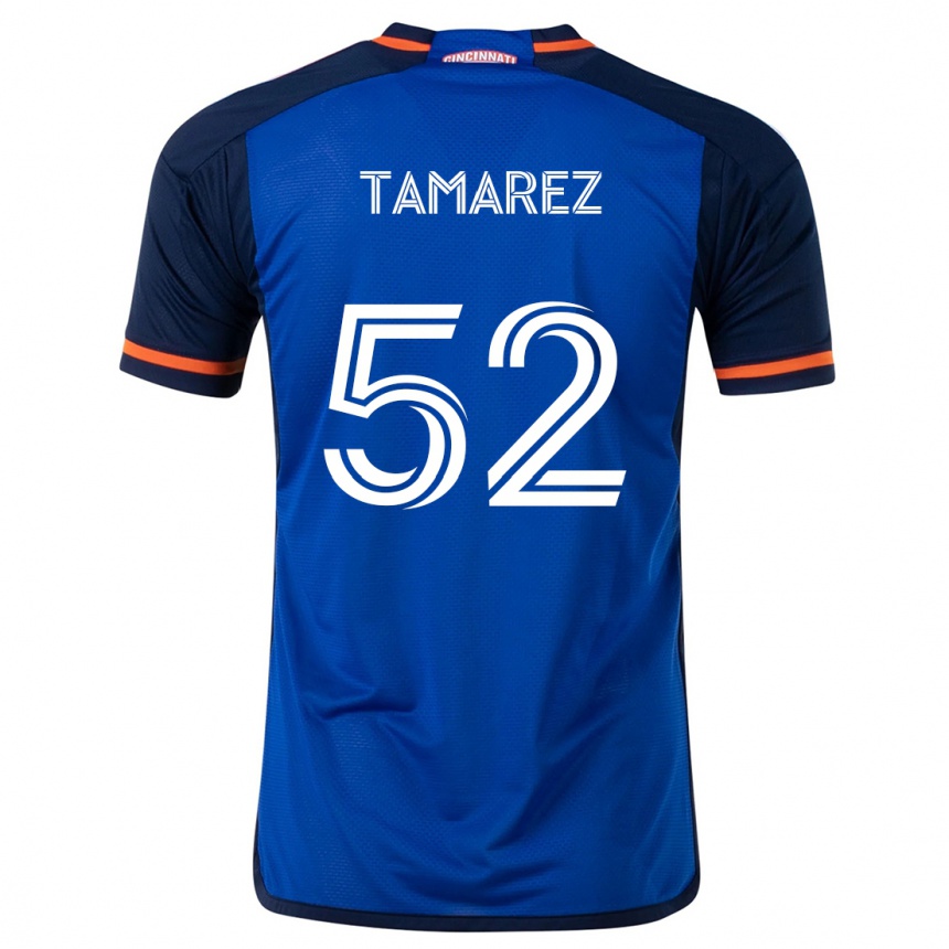 Kinder Fußball Lucas Tamarez #52 Blau Weiss Heimtrikot Trikot 2024/25 T-Shirt Luxemburg